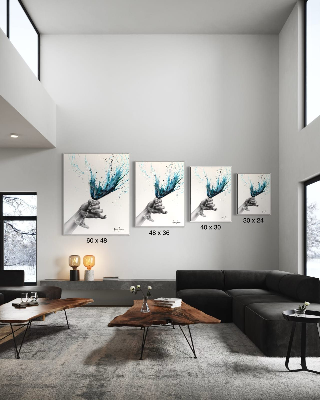 Ashvin Harrison, Deep Sea Martini (Hand Embellished Giclée), 2025