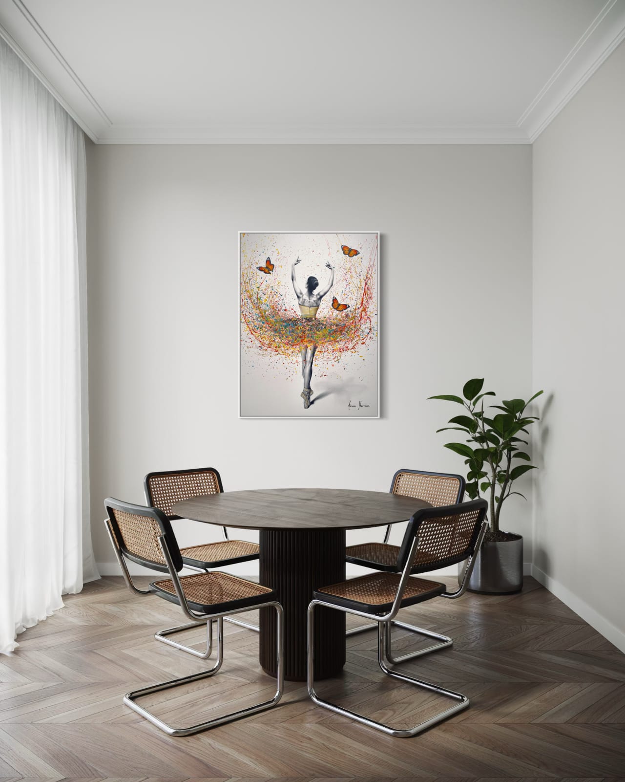 Ashvin Harrison, Monarch Butterfly Ballerina (Original Hand Splashed Giclée), 2024