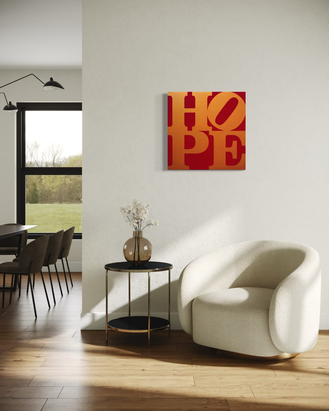 Robert Indiana, Hope (Gold/Red), 2012