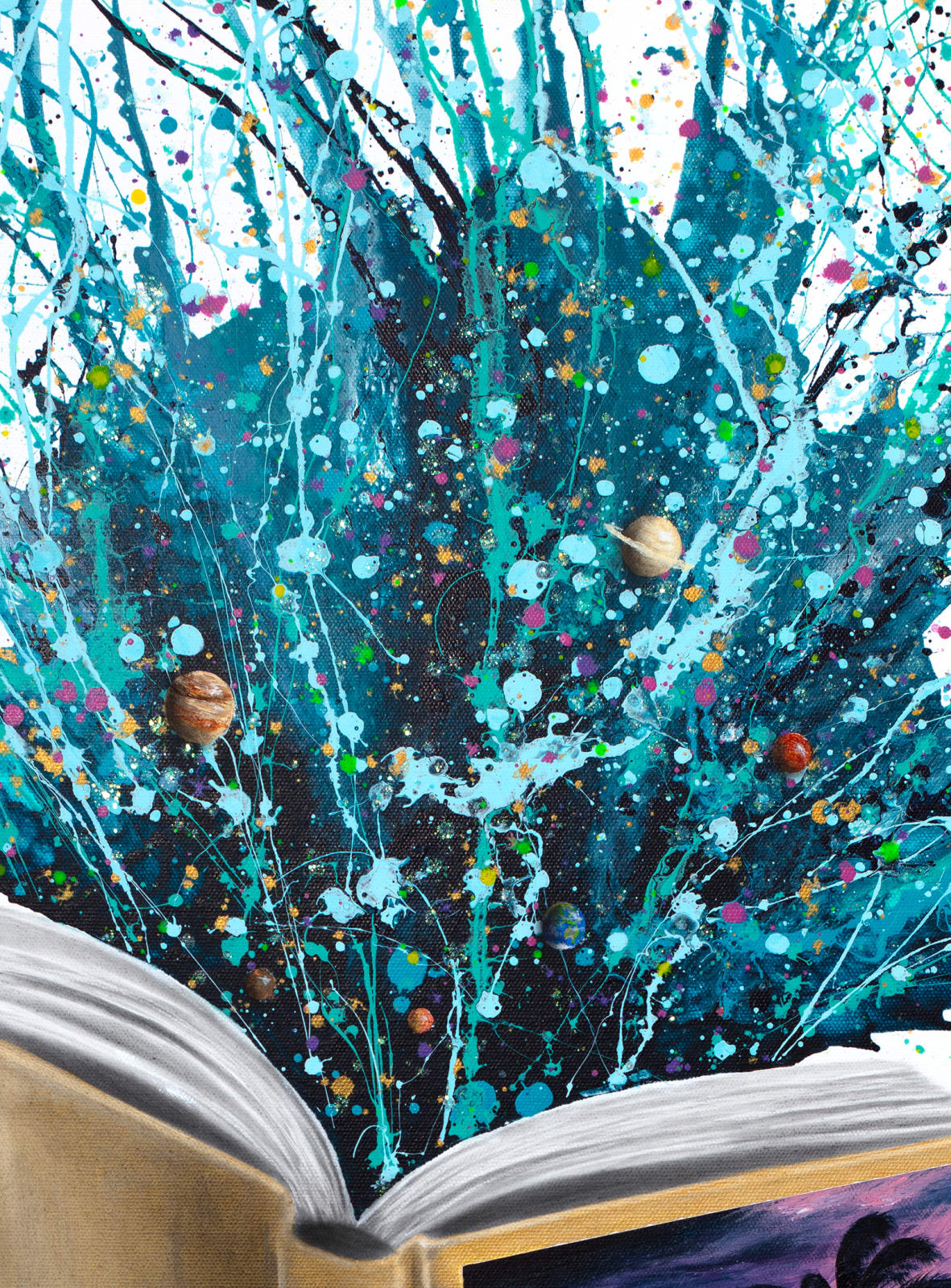 Ashvin Harrison, Miami in the Book of time (Original Hand Painting), 2025