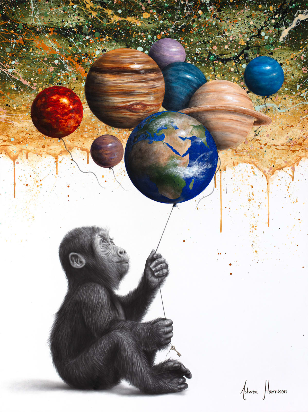 Ashvin Harrison, Key To The World (Hand Embellished Giclée), 2025