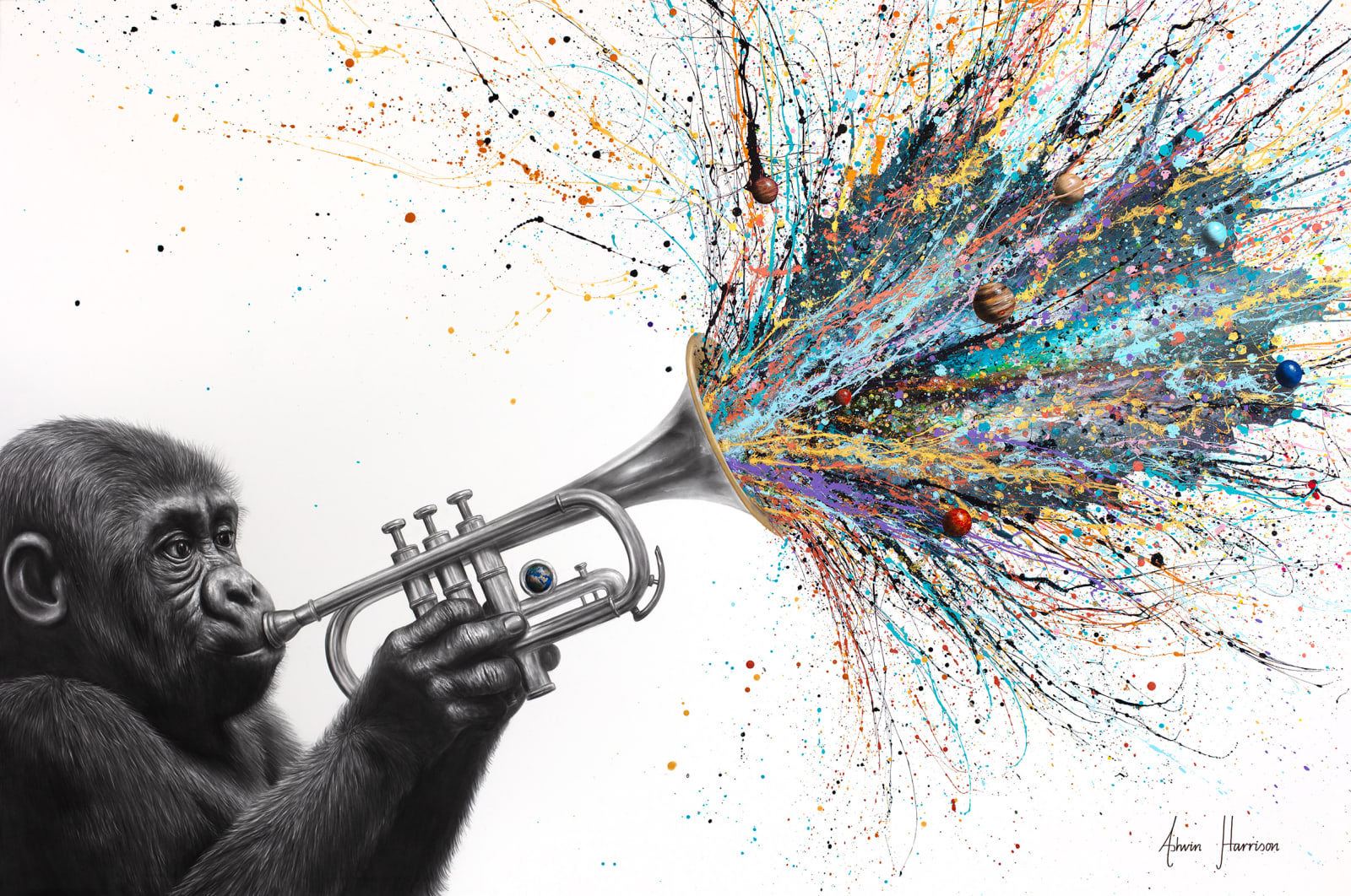 Ashvin Harrison, Echoes of Evolution (Original Hand Painting), 2025