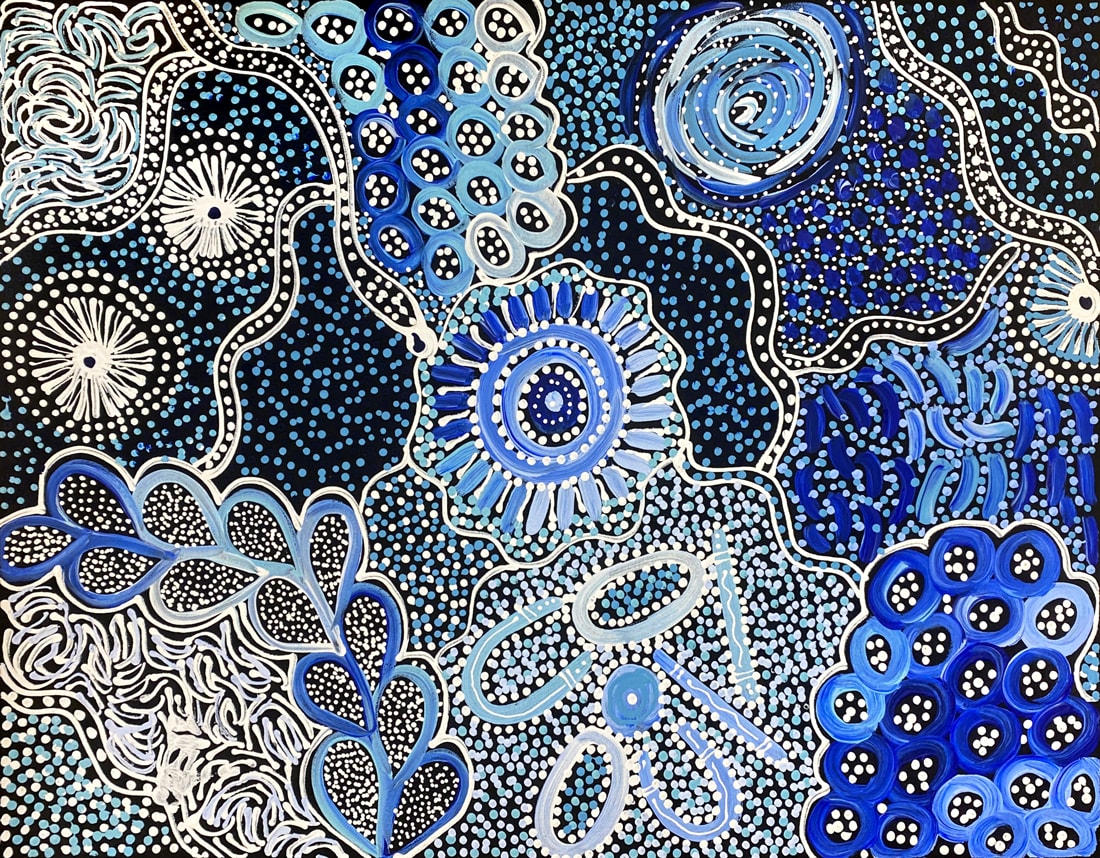 My Country by Janet Golder, 2024, acrylic on canvas, 45 x 60 cm
