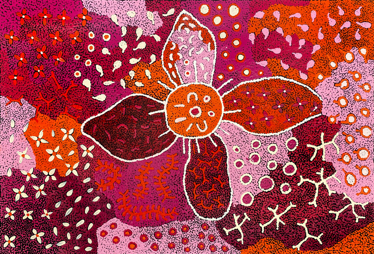 Minyma Malilu, Kay Baker, 2023, acrylic on linen, 60 x 90 cm