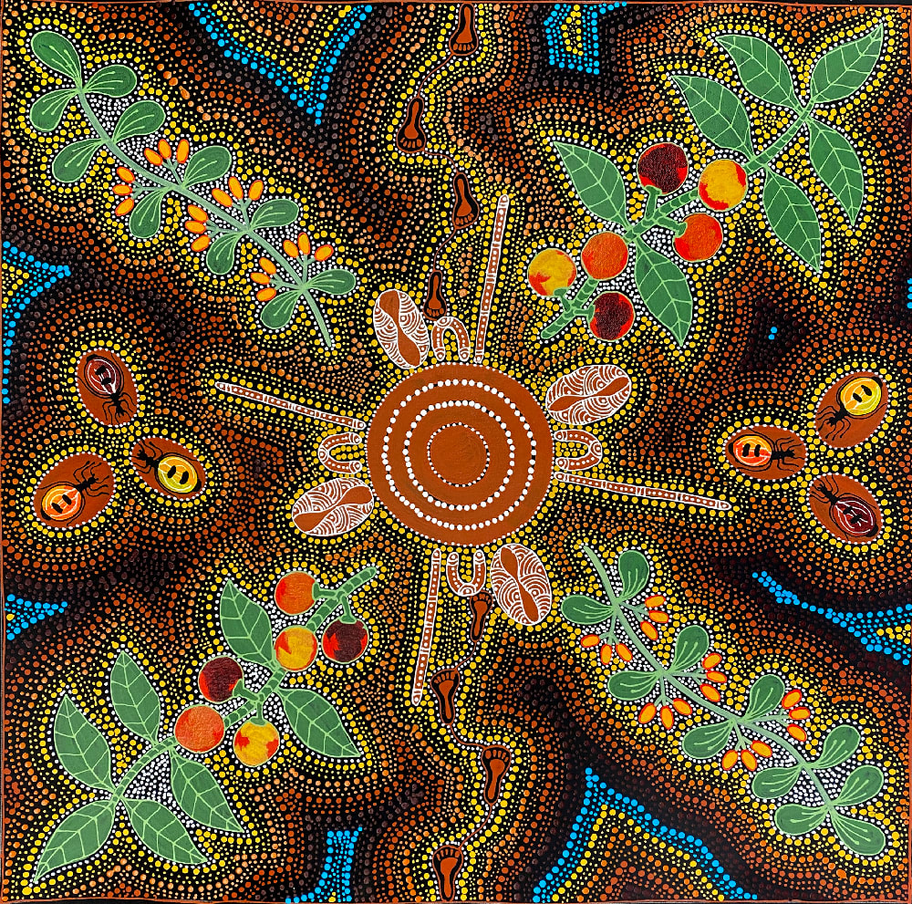 Women Gathering Bush Fruits by Marie Ryder, 2025