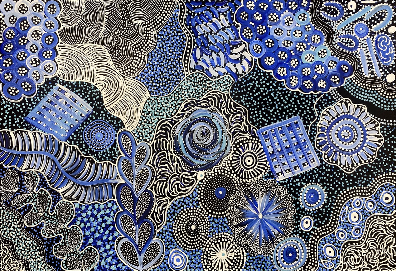 My Country by Janet Golder, 2024, acrylic on canvas, 60 x 90 cm