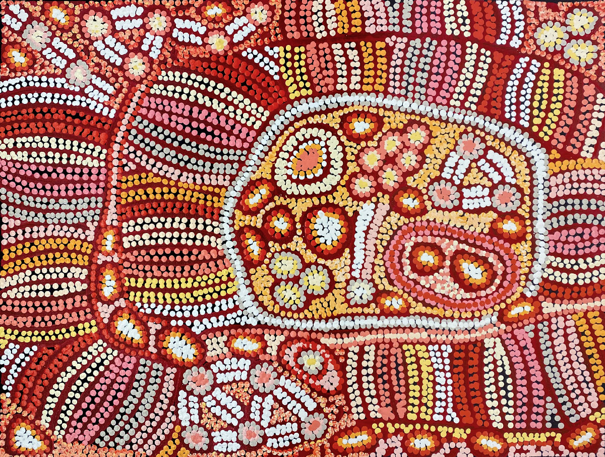 Bush Raisin Dreaming by Esther Bruno Nangala, 2023