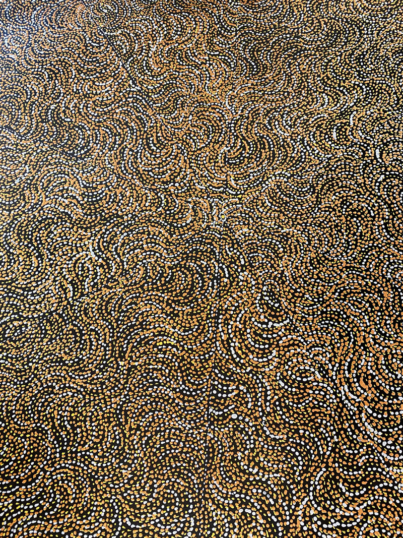 Close-up of Bush Turkey Dreaming by Genevieve Loy Kamara, 2022