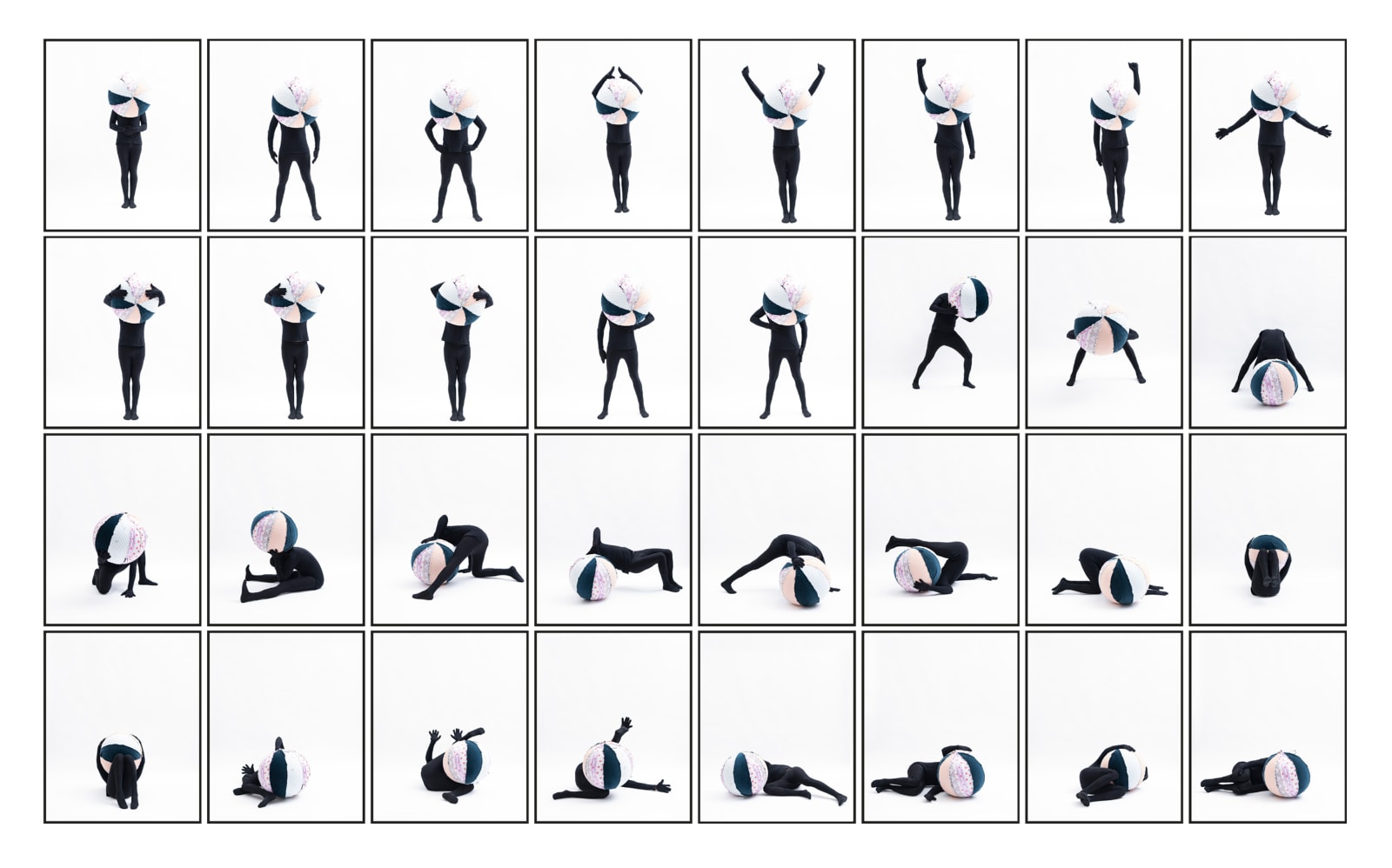 Januário Jano, Vitruviano (photography installation composed by 32 pieces with 48x52x2cm each), 2019