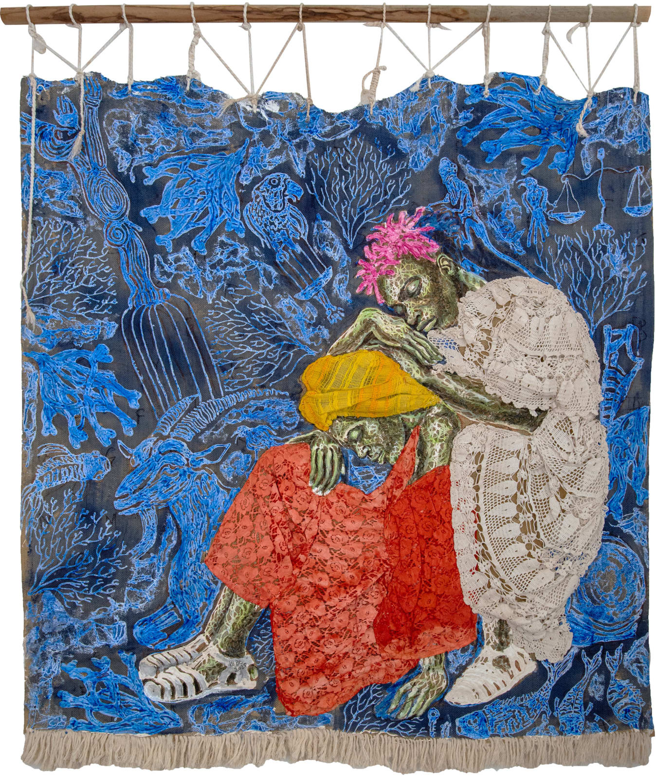Ibrahim Bemba Kébé, Seated Spirits, 2025
