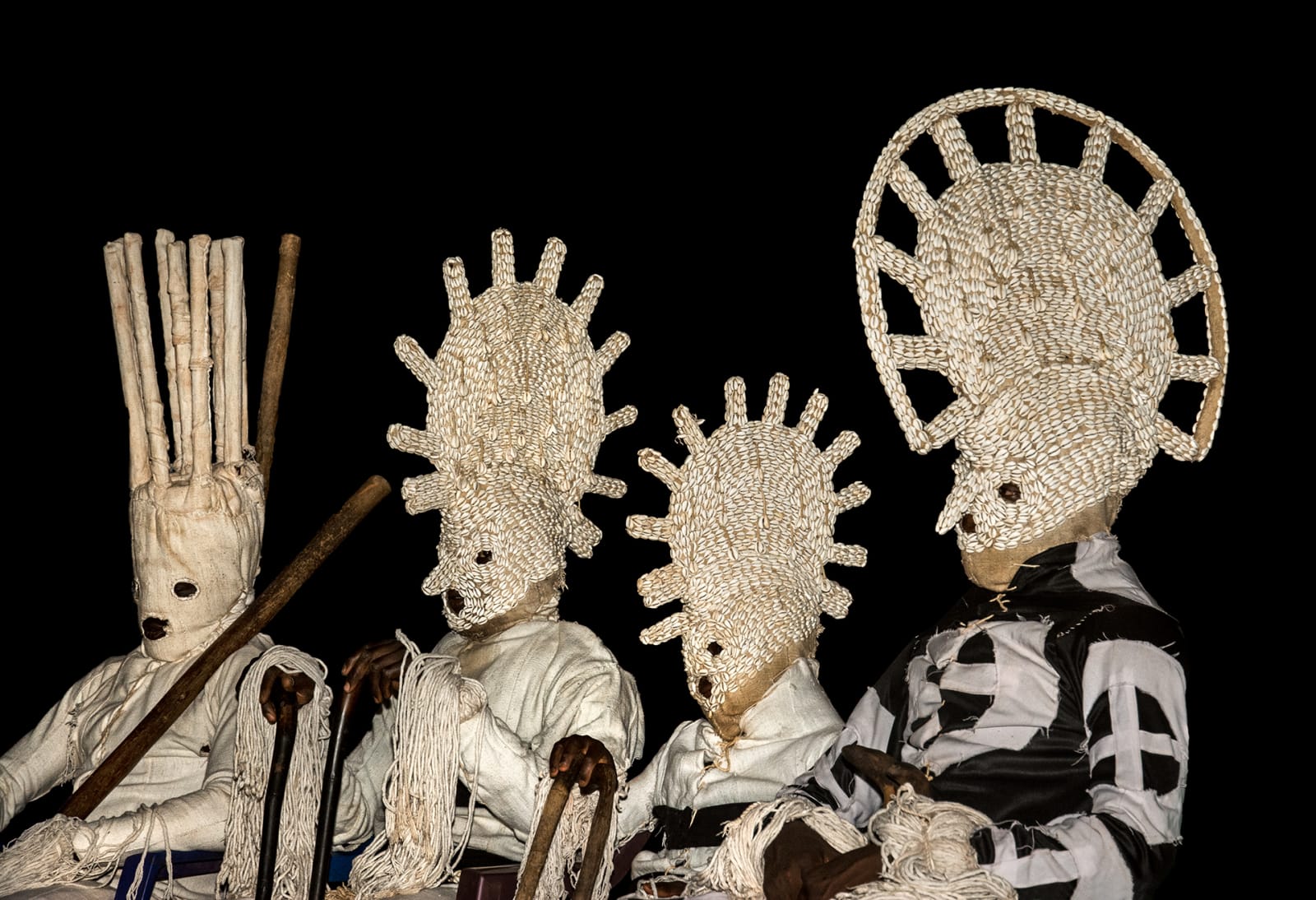 Carol Beckwith and Angela Fisher, Seated Lunar Masks, Burkina Faso, 2014