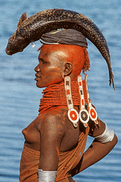 Carol Beckwith and Angela Fisher, Turkana Bride with Fish on Head, Kenya, 1986