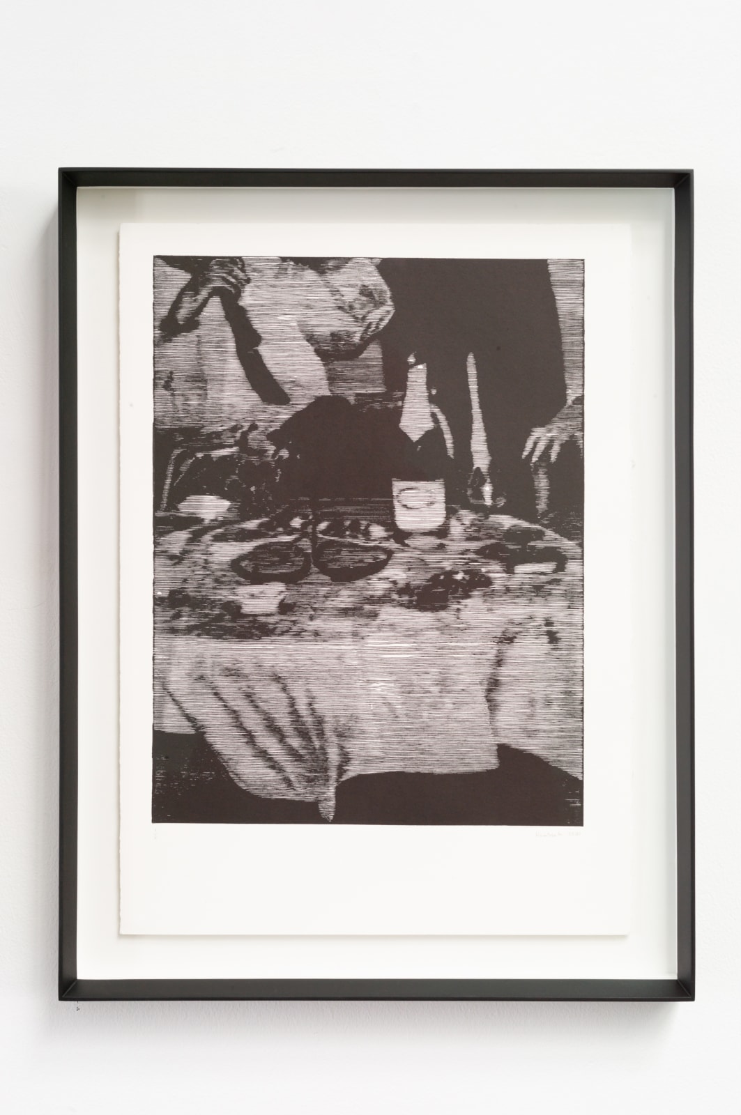 Oliver Hambsch, Table with champagne bottle, 2021