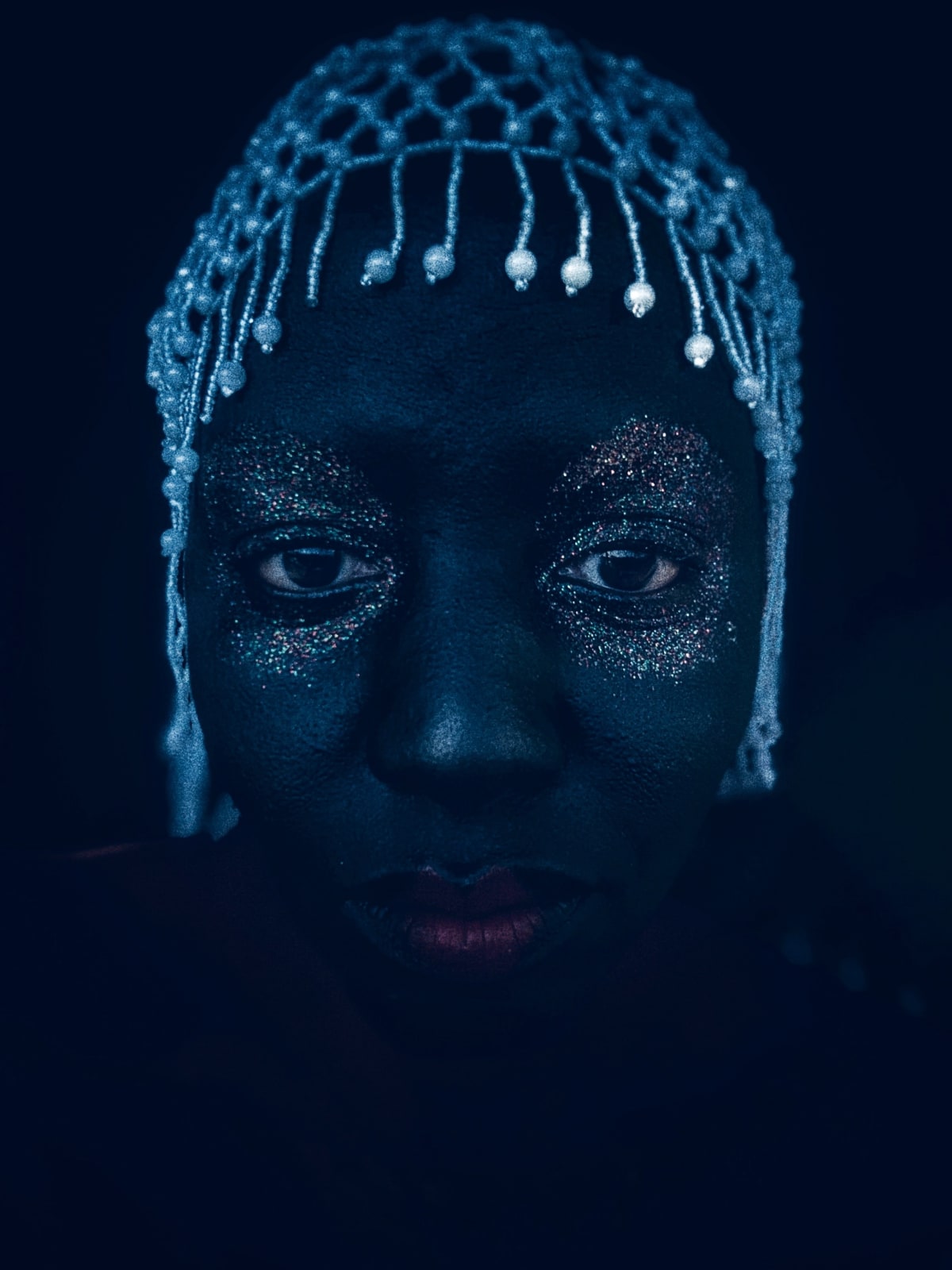 Nonzuzo Gxekwa, Beaded Blue Headpiece, 2021