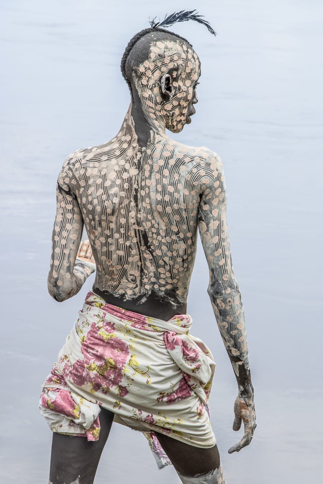 Carol Beckwith and Angela Fisher, Kara Man Painted for Courtship, Omo Valley, Ethiopia, 2013