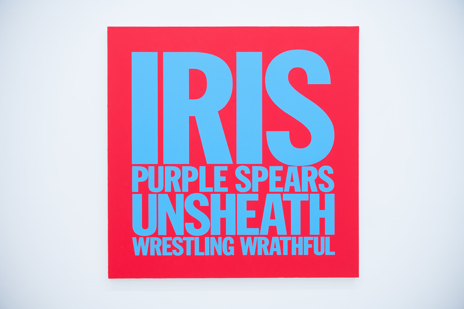 John Giorno, IRIS PURPLE SPEARS UNSHEATH WRESTLING WRATHFUL, 2017
