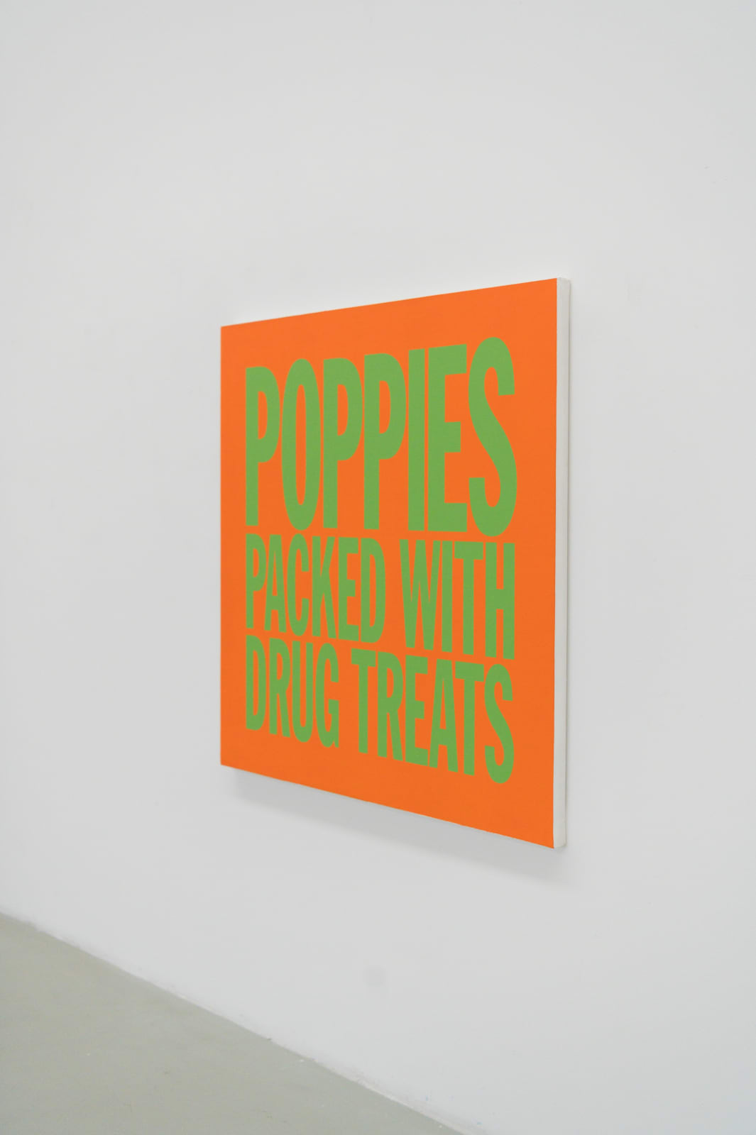 John Giorno, POPPIES PACKED WITH DRUG TREATS, 2017