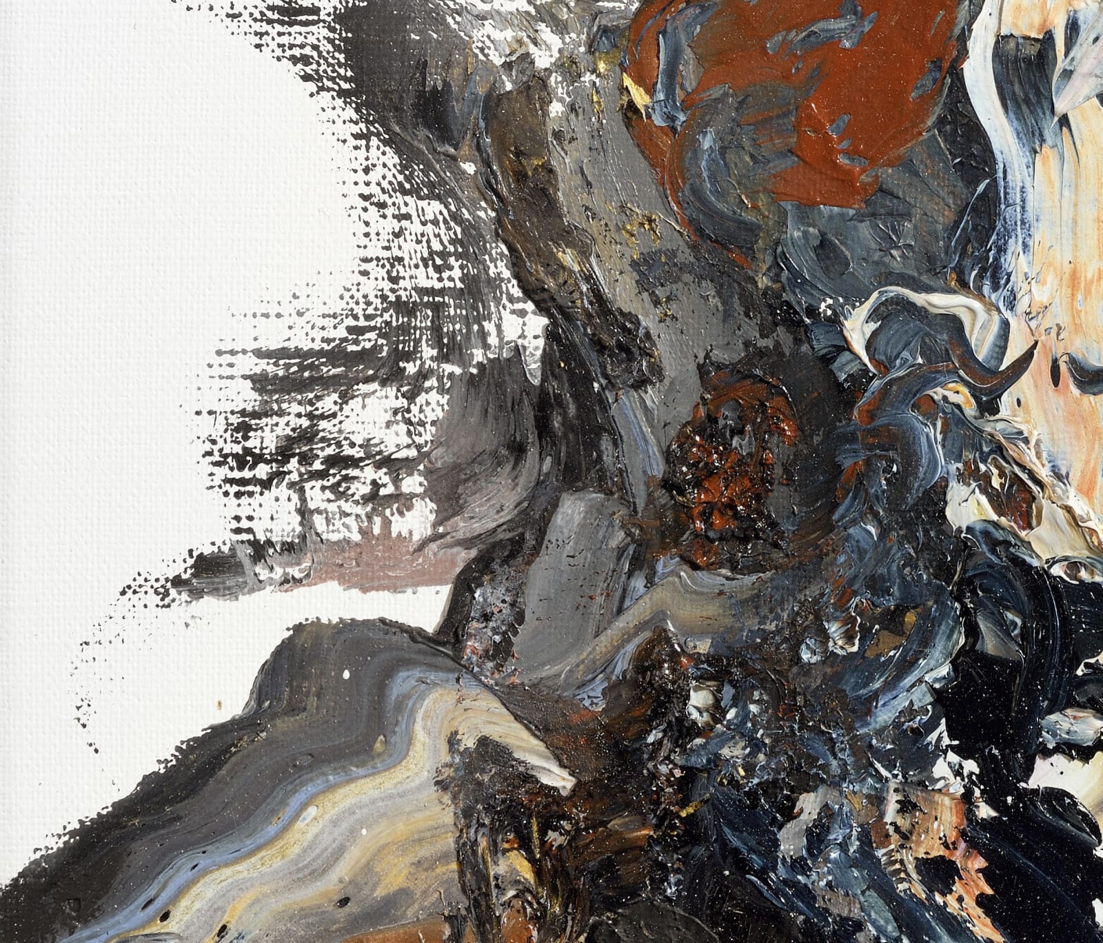 Maggi Hambling, Head with Ghosts , 2018