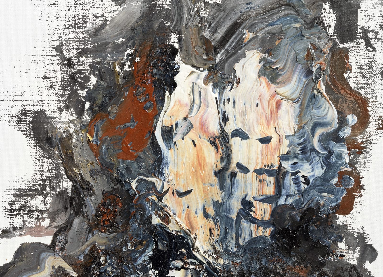 Maggi Hambling, Head with Ghosts , 2018