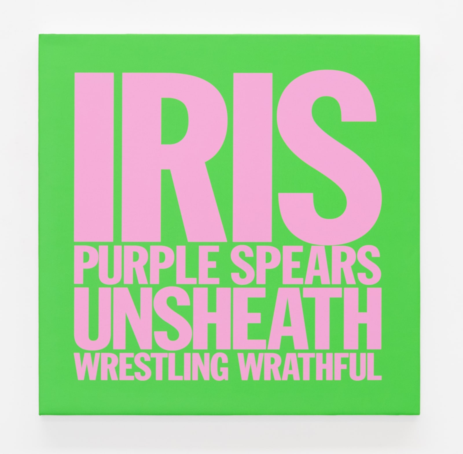 John Giorno, IRIS PURPLE SPEARS UNSHEATH WRESTLING WRATHFUL, 2017-2023