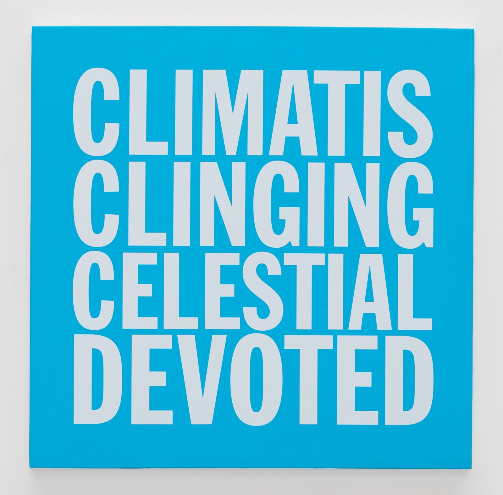 John Giorno, CLIMATIS CLINGING CELESTIAL DEVOTED, 2017-2023