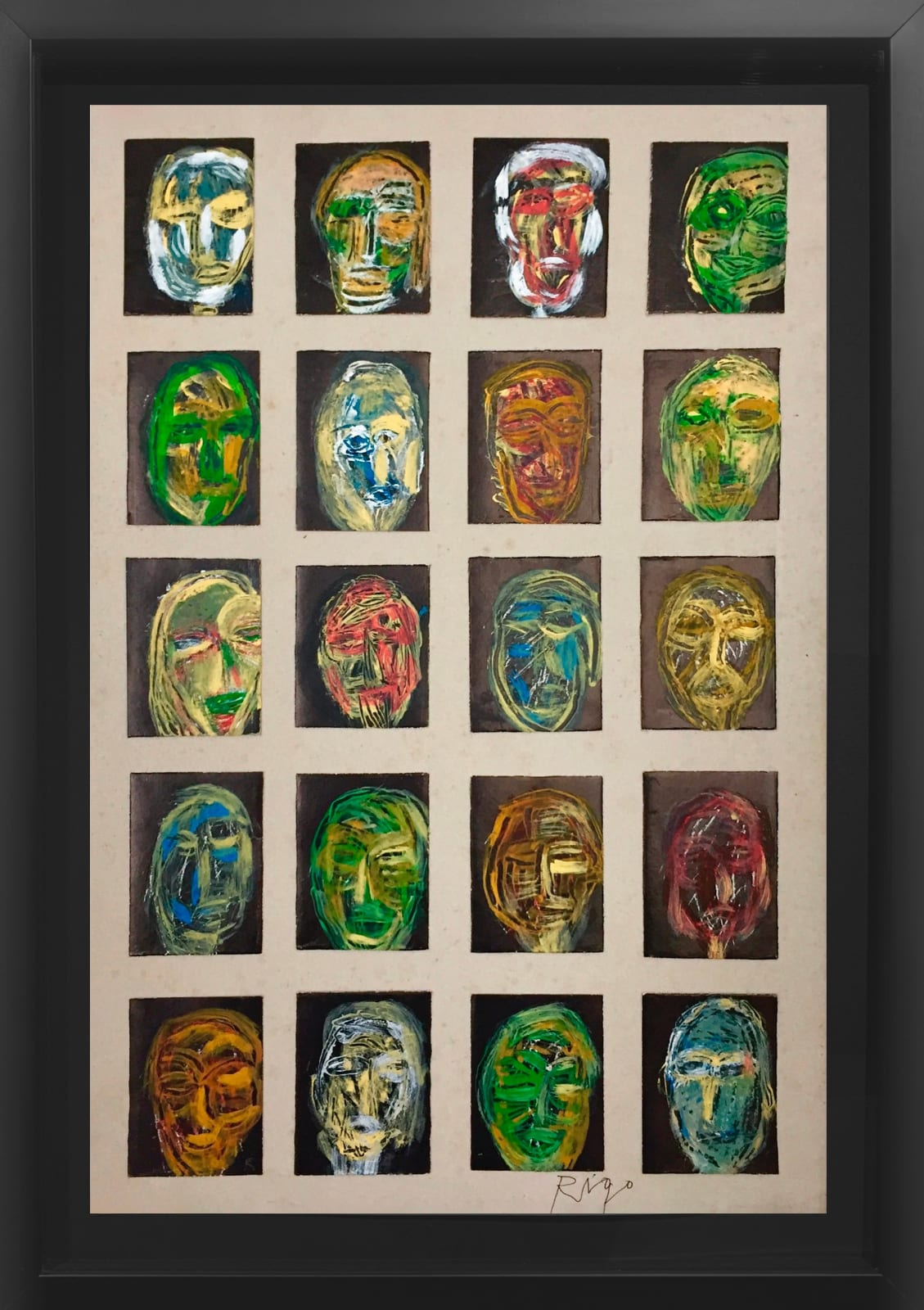 Rigo, Study of 20 Heads, 2016