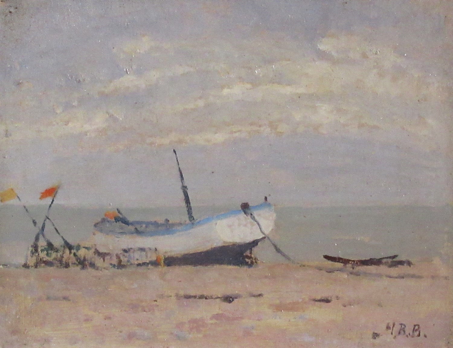 Hugh Boycott Brown RSMA, Rainy Morning, Aldeburgh Beach, April 18th 1989