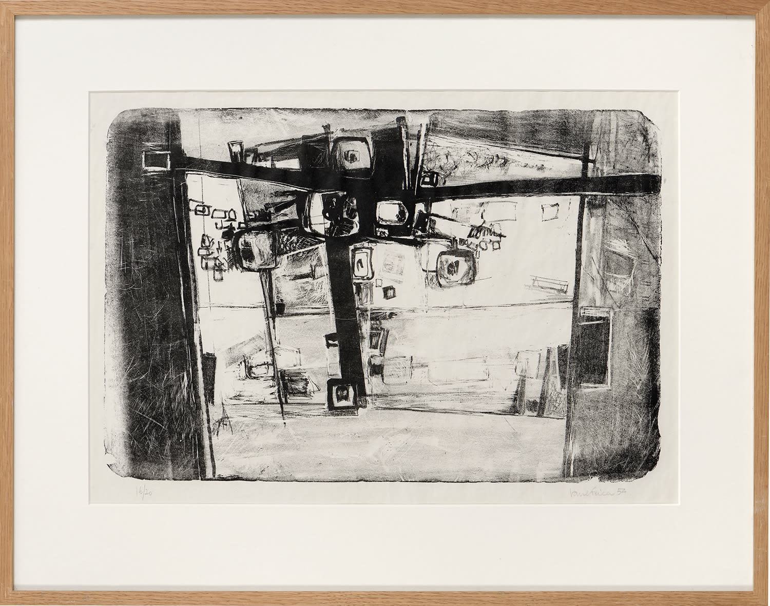 Paul Feiler, Balcony with Beach, ed.16/20, 1954