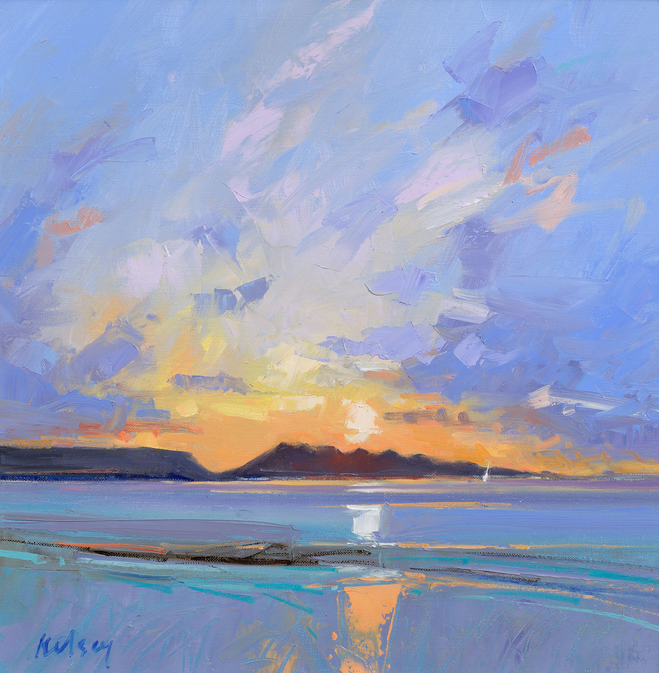 Robert Kelsey DA MUniv PAI FRSA, Arisaig Sunset