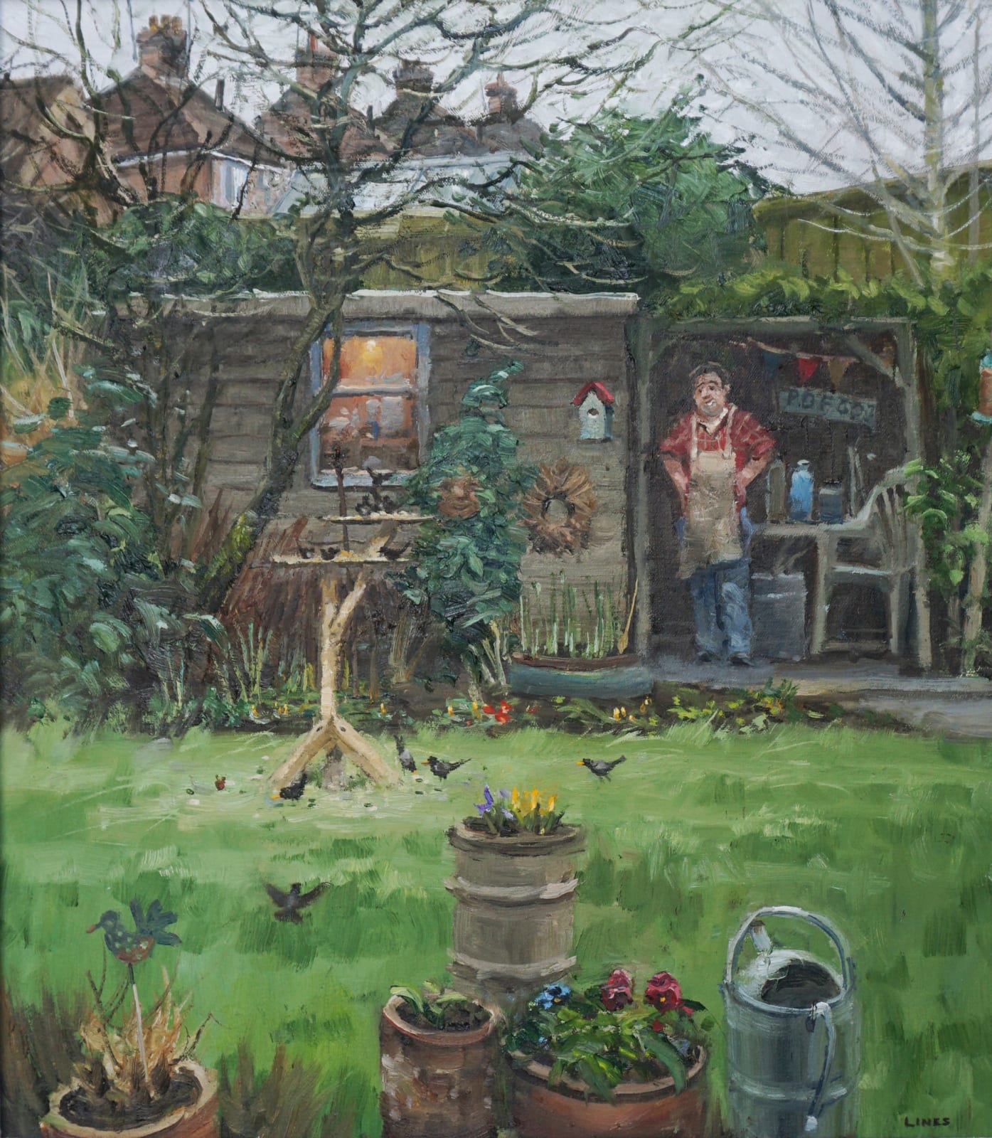 John Lines RBSA RSMA KAS, The New Bird Table