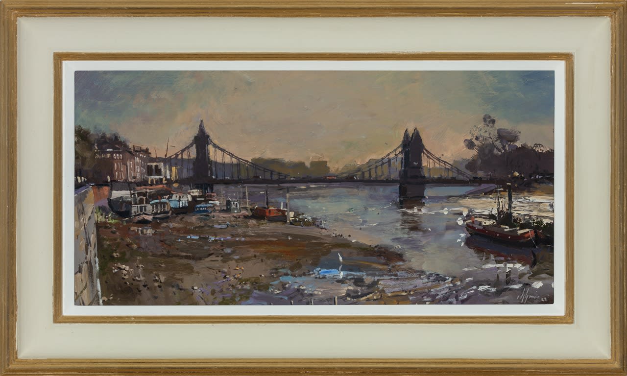 Nick Grove RSMA, Evening at Hammersmith Bridge