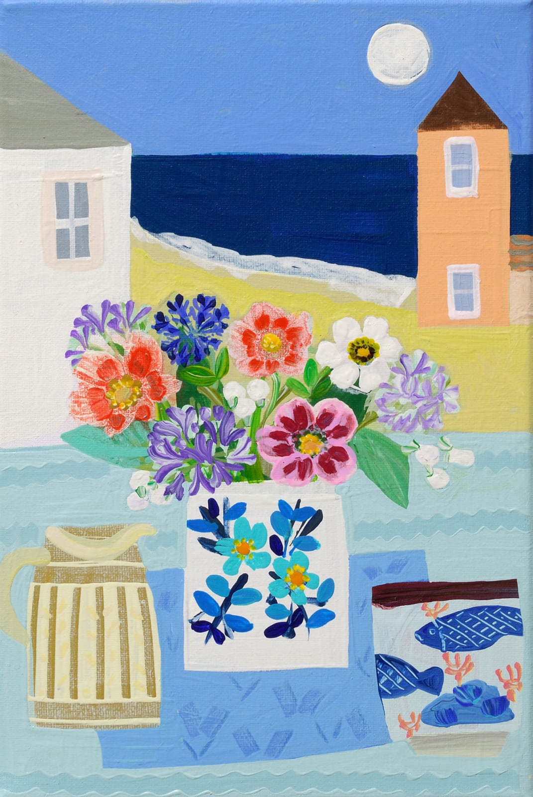 Emma Williams, Posy in a retro pot, Aldeburgh , 2022 Thompson's Galleries