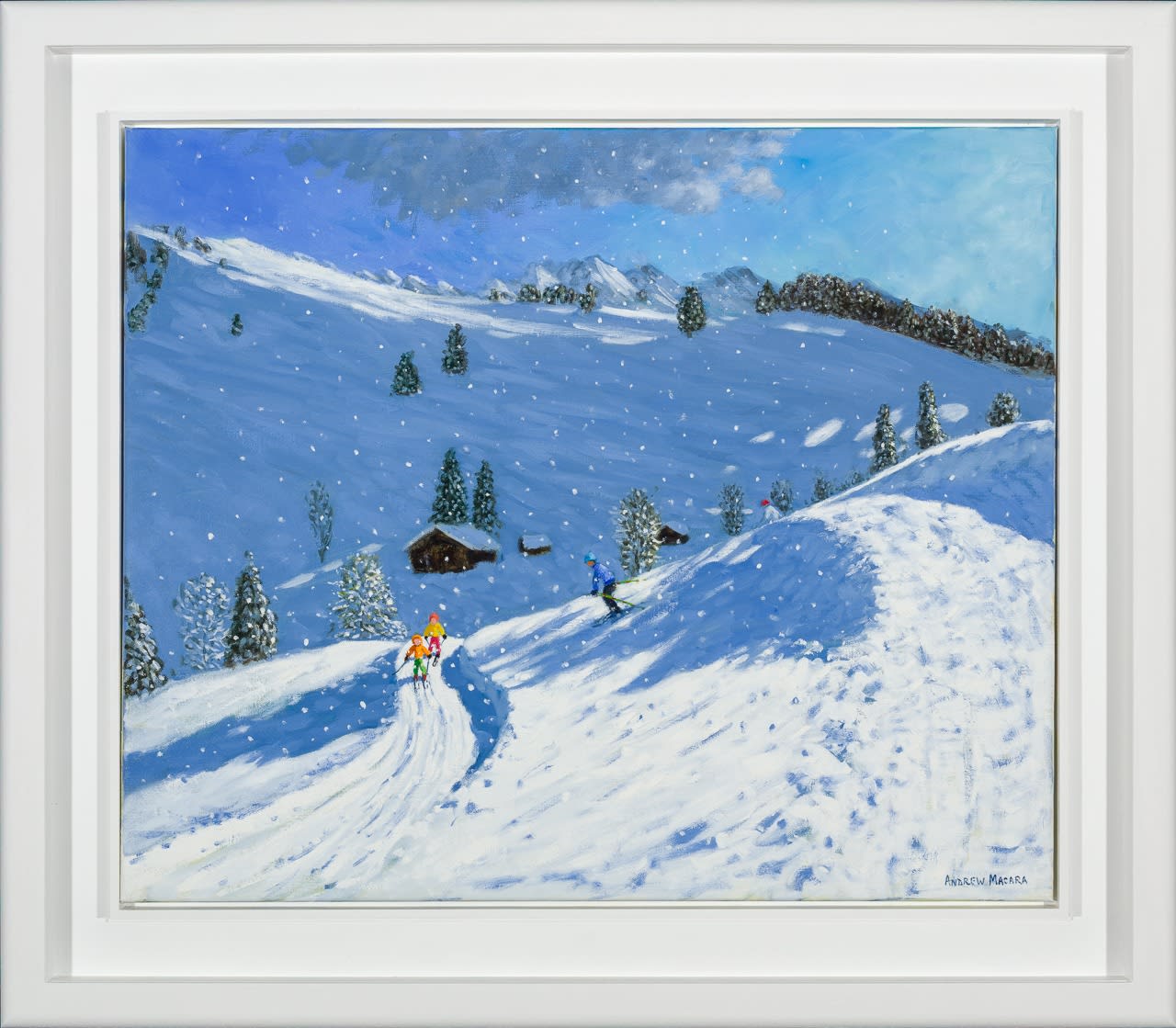 Andrew Macara RBA NEAC, Skiing, La Clusaz, France