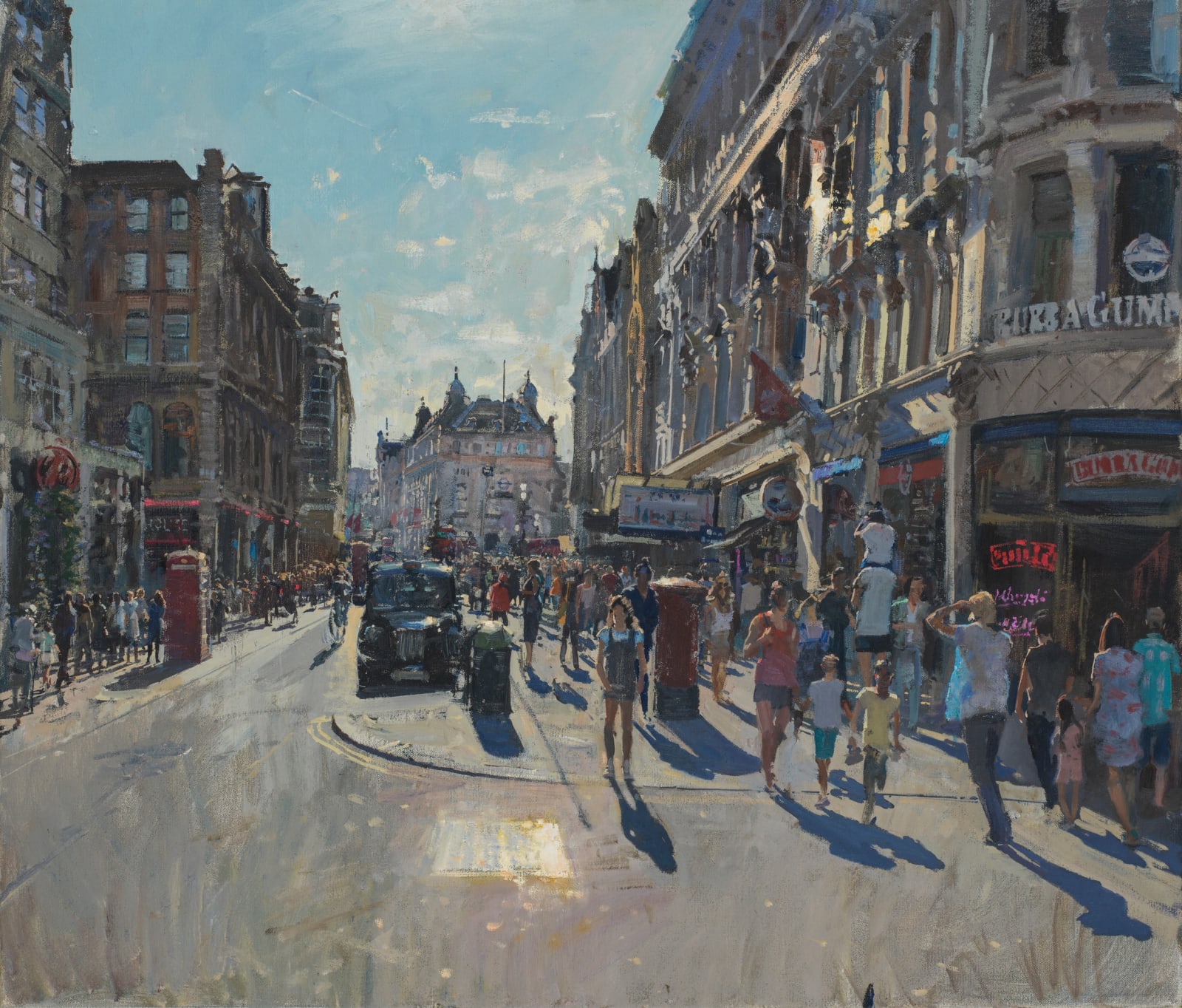 Peter Brown PNEAC PS ROI RP Hon RBA, Towards Piccadilly Circus from Coventry Street