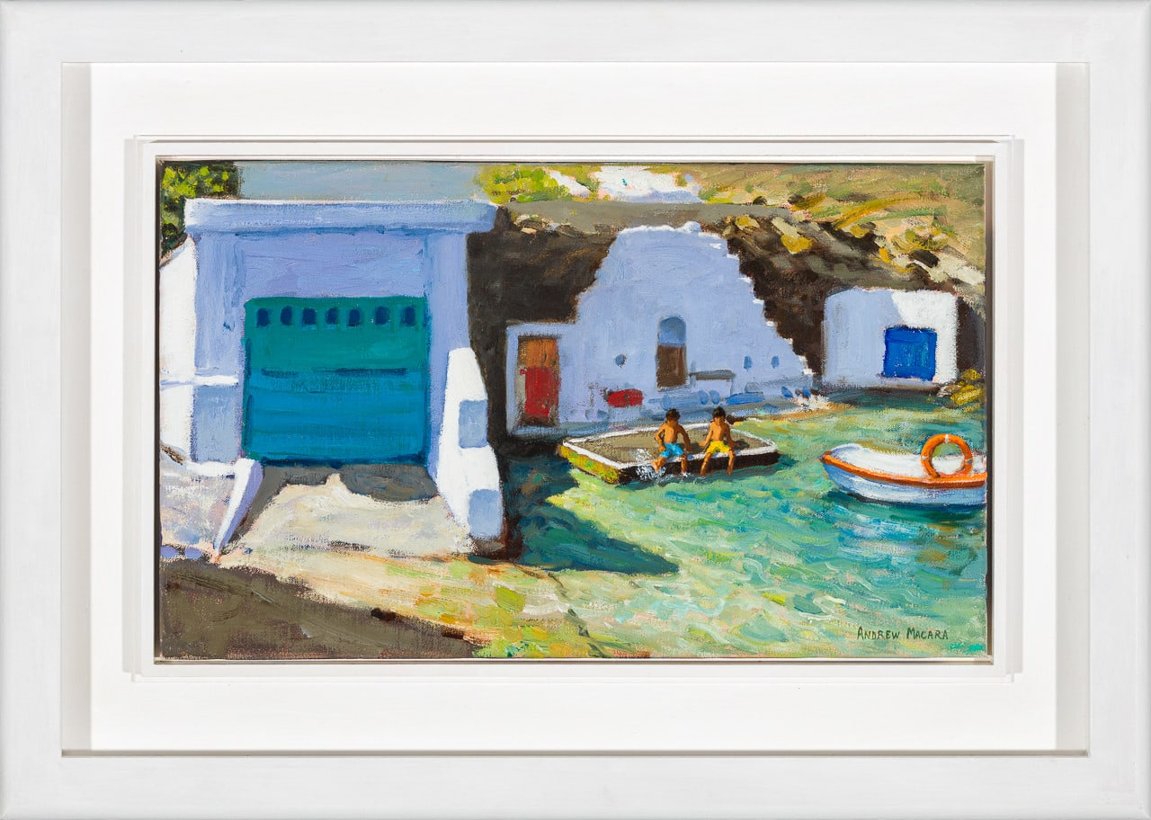 Andrew Macara RBA NEAC, Fishermen's Huts, Milos, Greek Islands