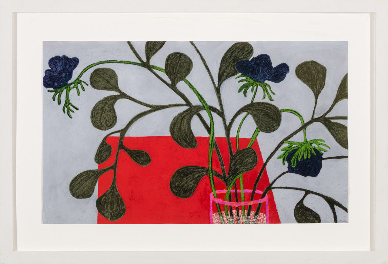 Angela A'Court PS, Eucalyptus and Anemones