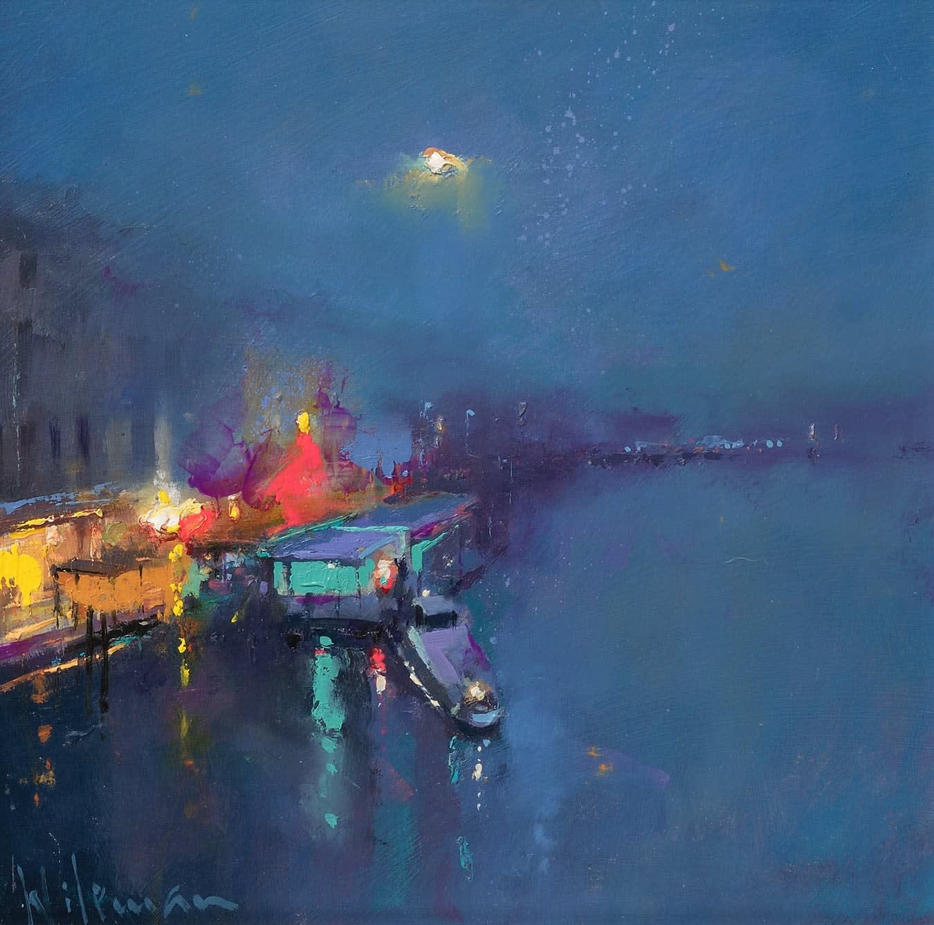 Peter Wileman FROI RSMA FRSA, Moonlight on the Grand Canal
