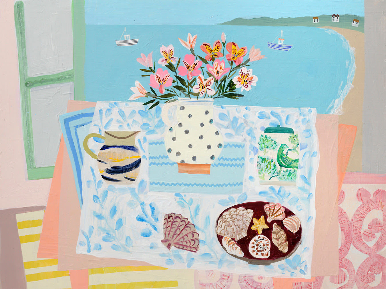 Emma Williams, Astroemerias and seashells , 2022