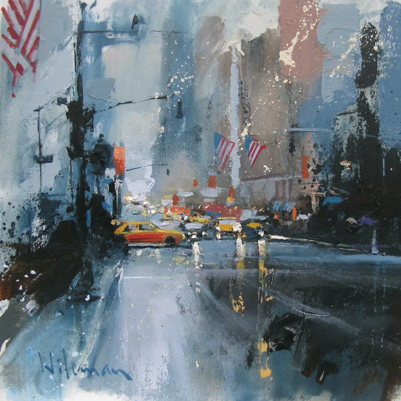 Peter Wileman FROI RSMA FRSA, New York in the Rain