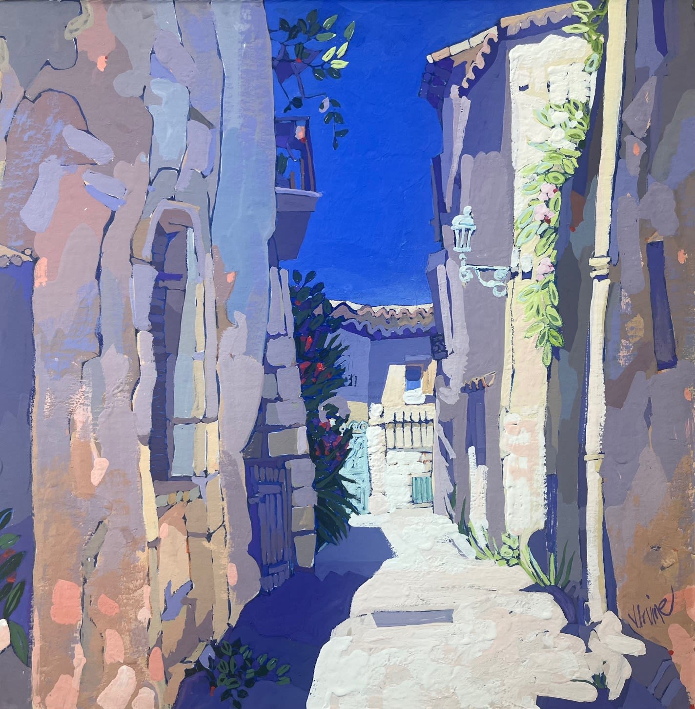 Jennifer Irvine RGI RSW, Street Shade, Vence, Provence