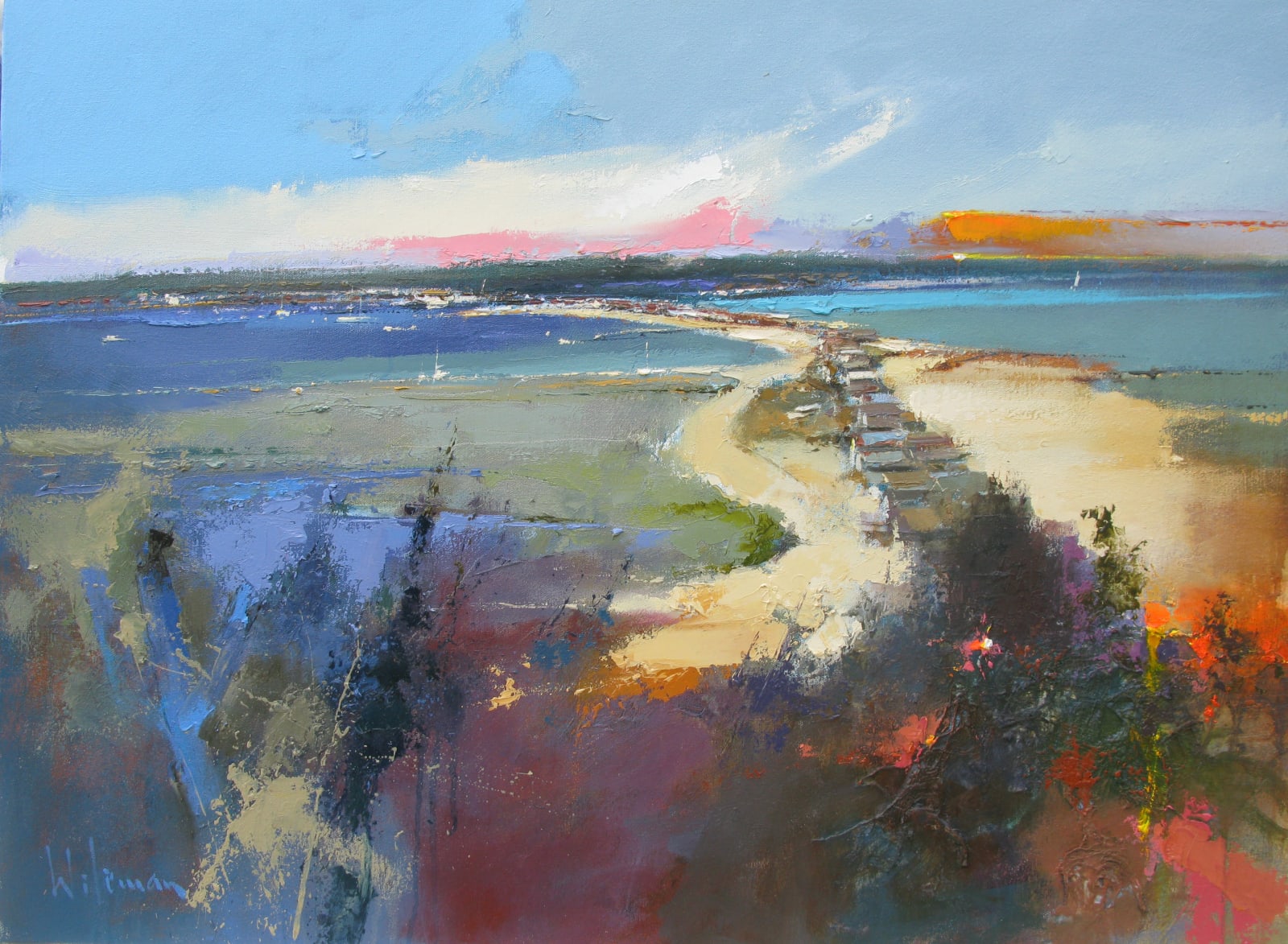 Peter Wileman FROI RSMA FRSA, A Soft Breeze, Christchurch Harbour from Hengistbury Head