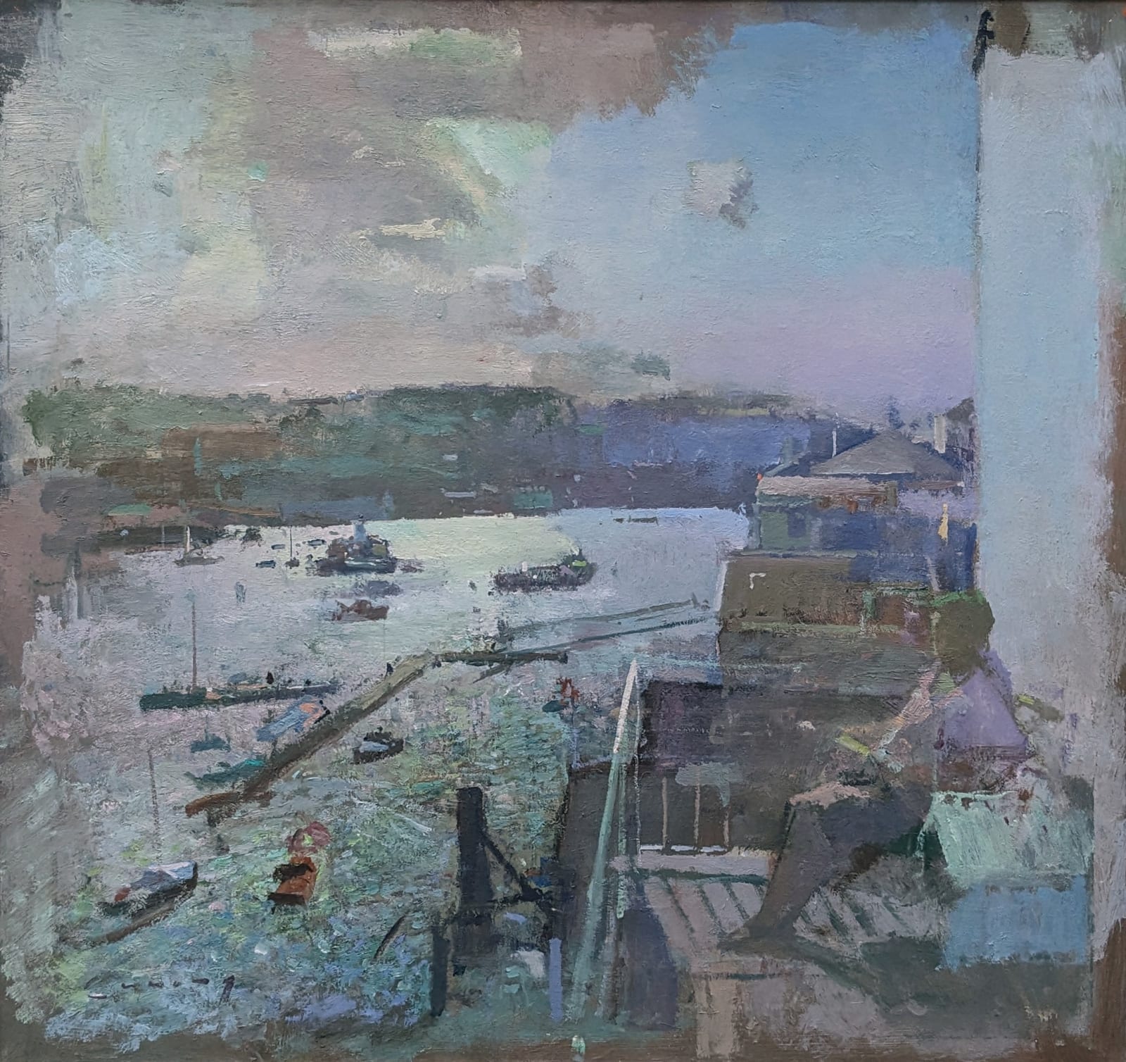 Fred Cuming RA, Fowey Harbour from the Balcony, 2009