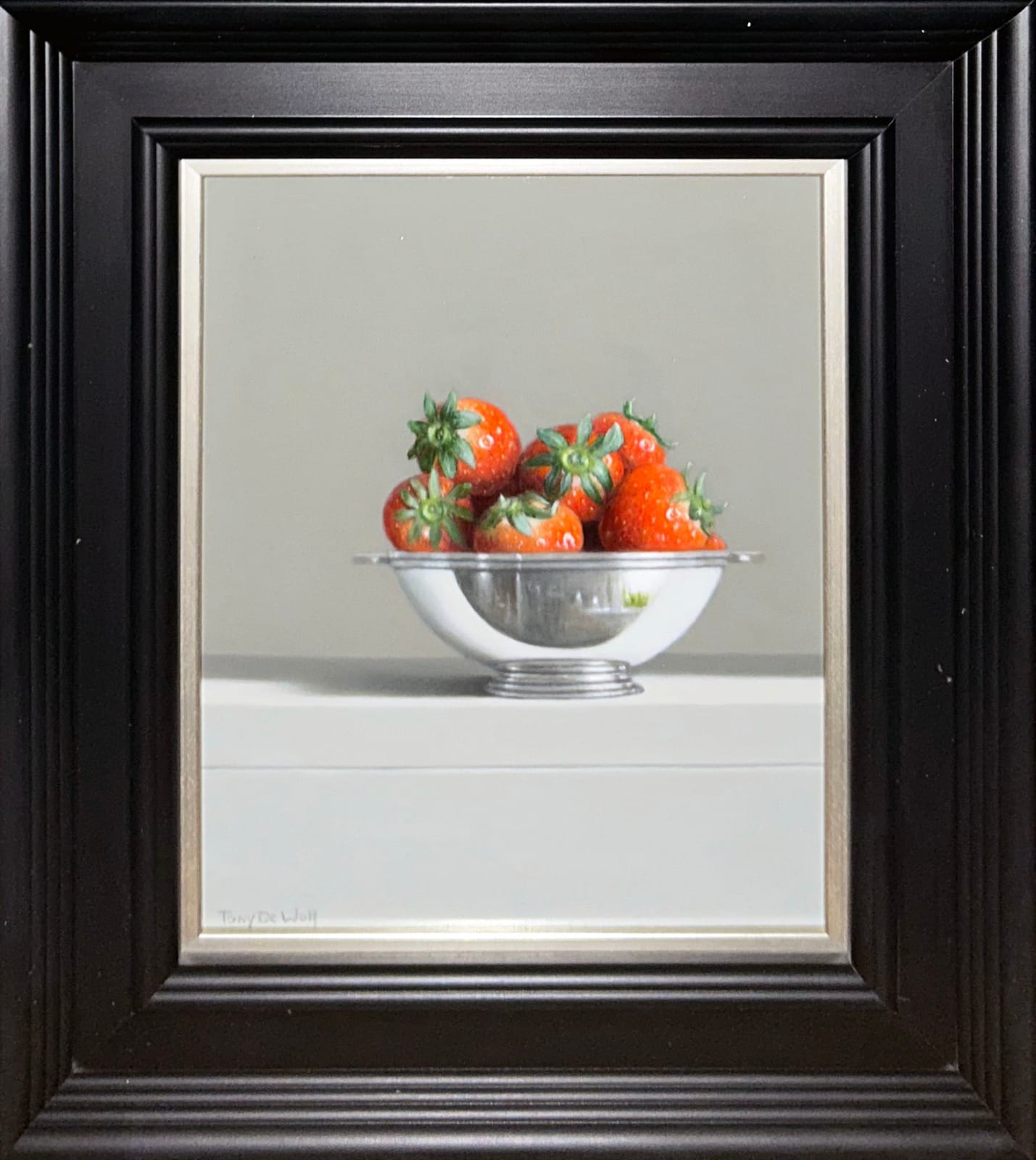 Tony de Wolf, Silver Bowl with Strawberries