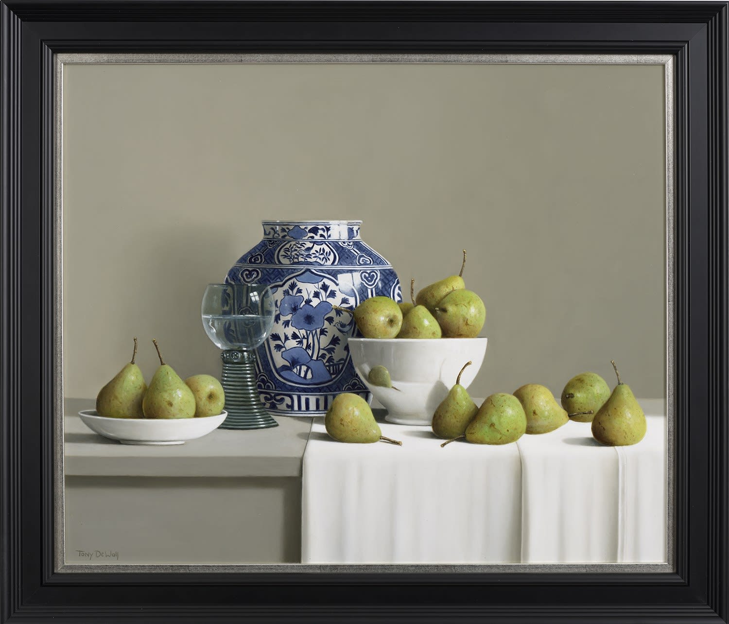 Tony de Wolf, Pears, Ginger Jar and Goblet