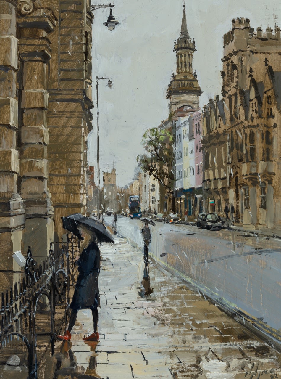 Nick Grove RSMA, The Girl in the Red Shoes, Oxford High Street