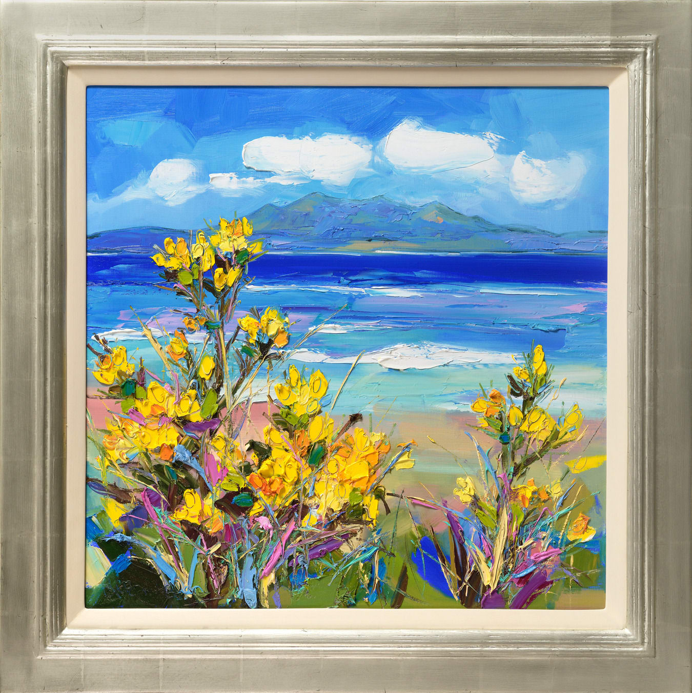 Judith Bridgland, Distant Arran Through Gorse