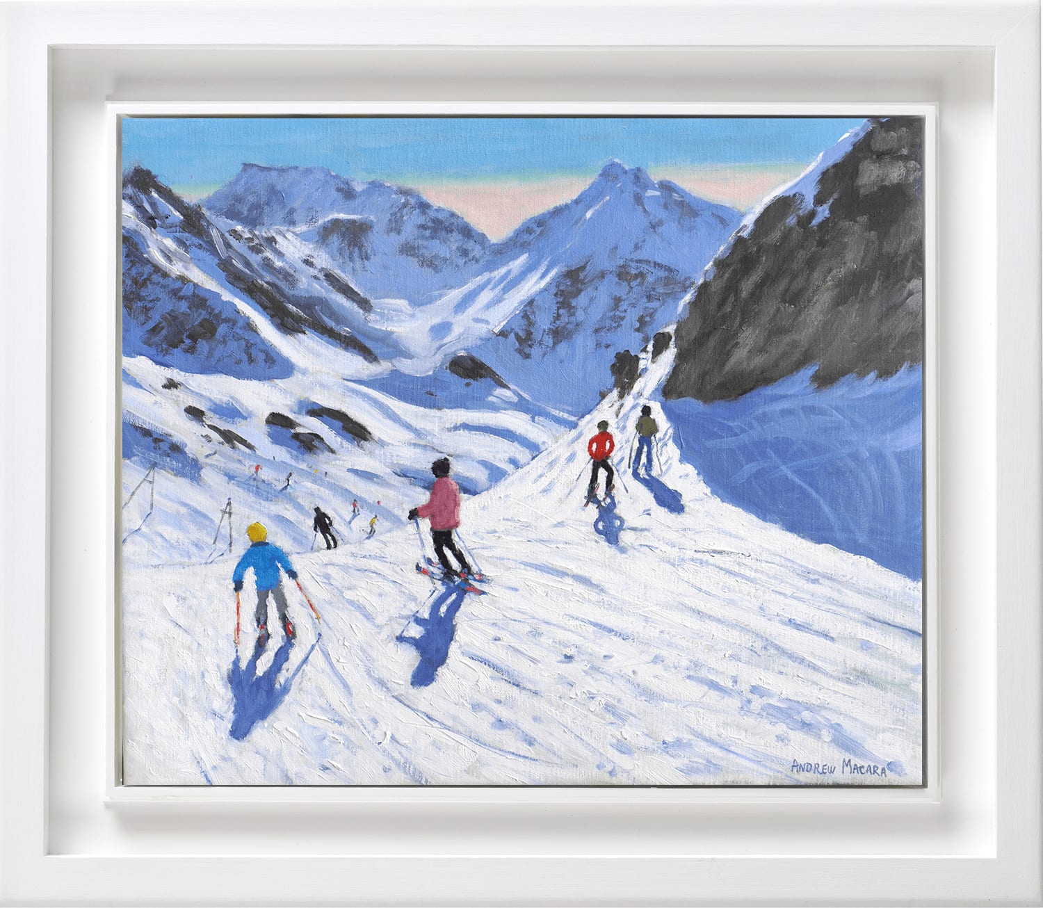 Andrew Macara RBA NEAC, Steep Ski Slopes, Verbier