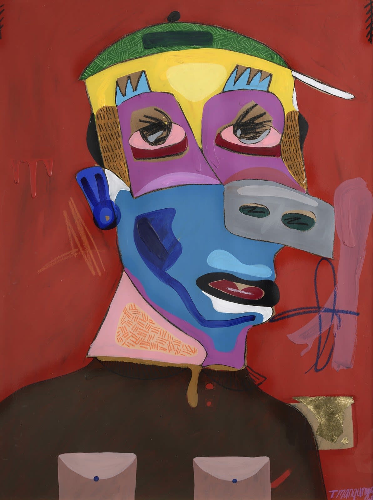 Thembalethu Manqunyana, Green Cap on Red