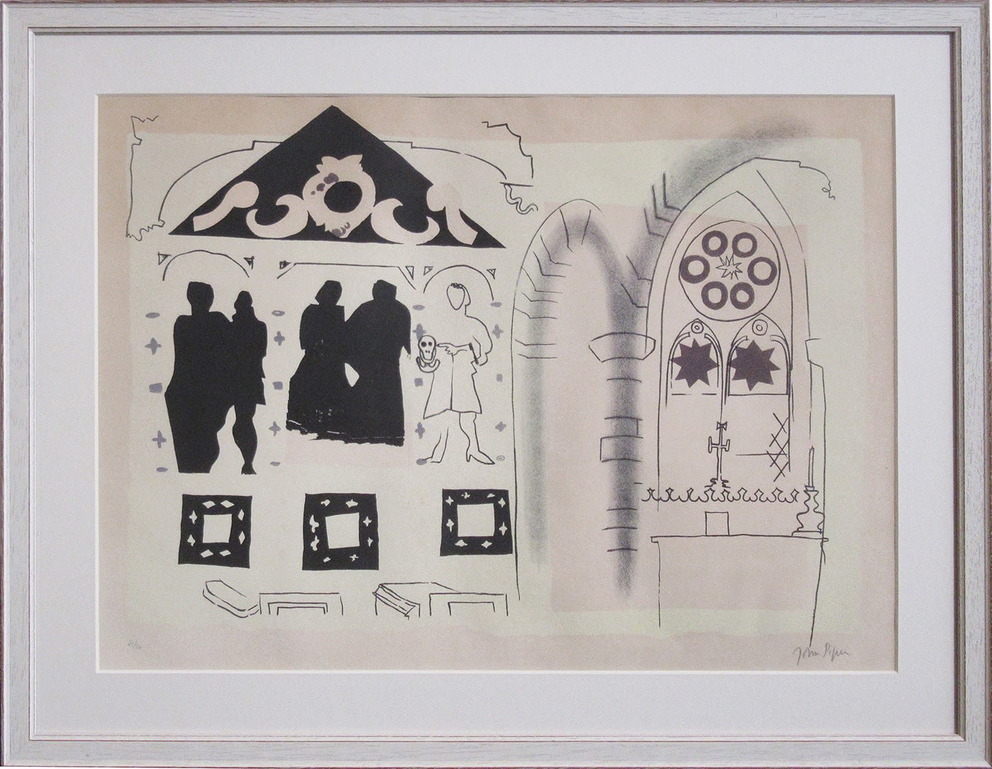 John Piper CH, Rudbaxton, Pembrokeshire: 17th-century monument, 19th-century furnishings