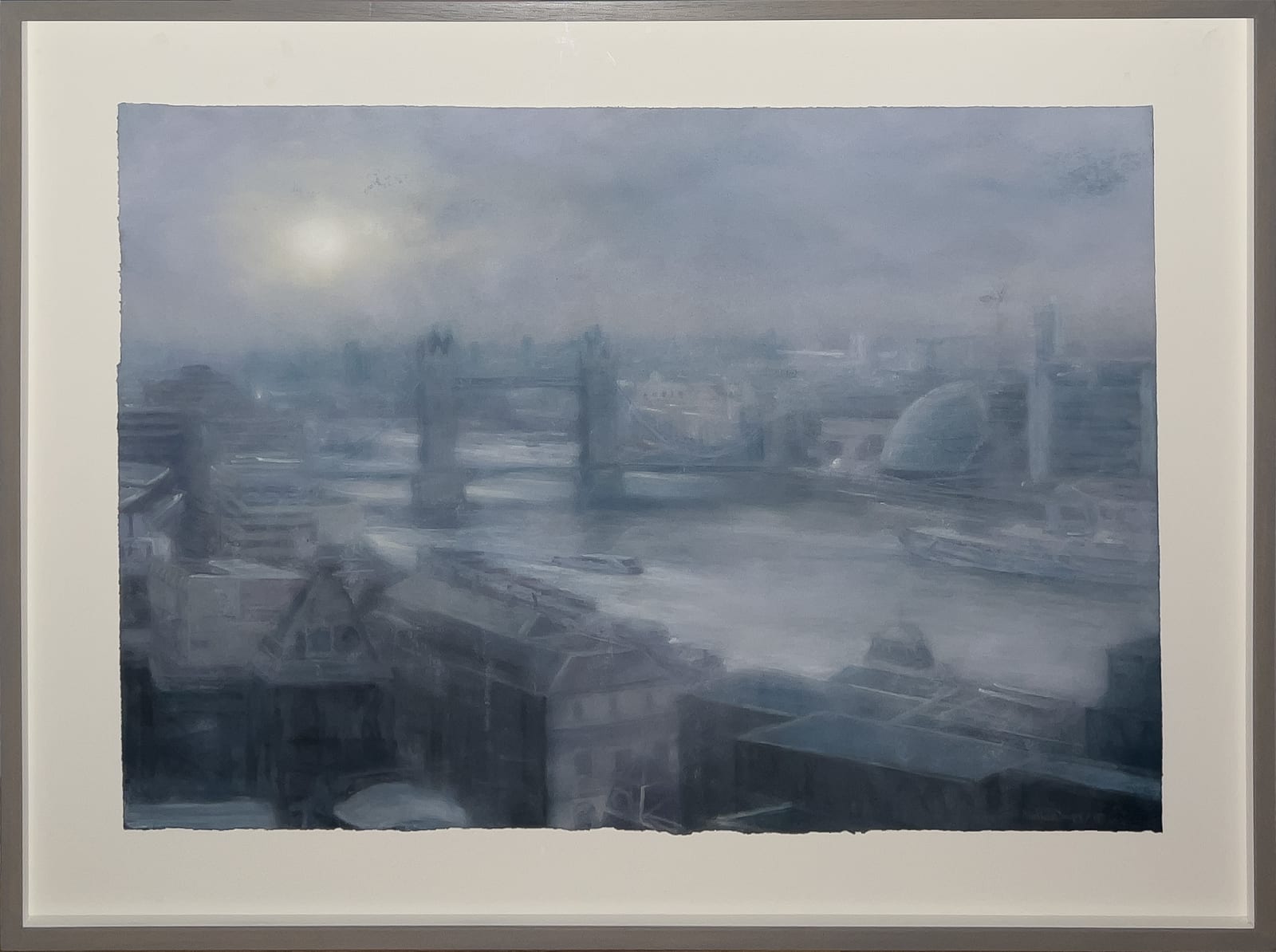 Matthew Draper PS, Mid-Morning Sun and Mist, The Thames From The Monument